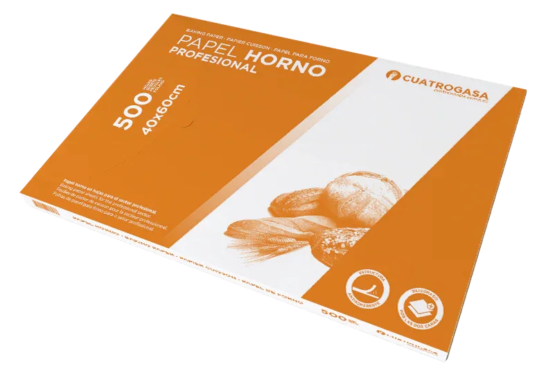 Papel Vegetal Profissional 60x40cm Resma 500 Folhas Cozinhas Profissionais Industrial Branco Siliconizado Forno