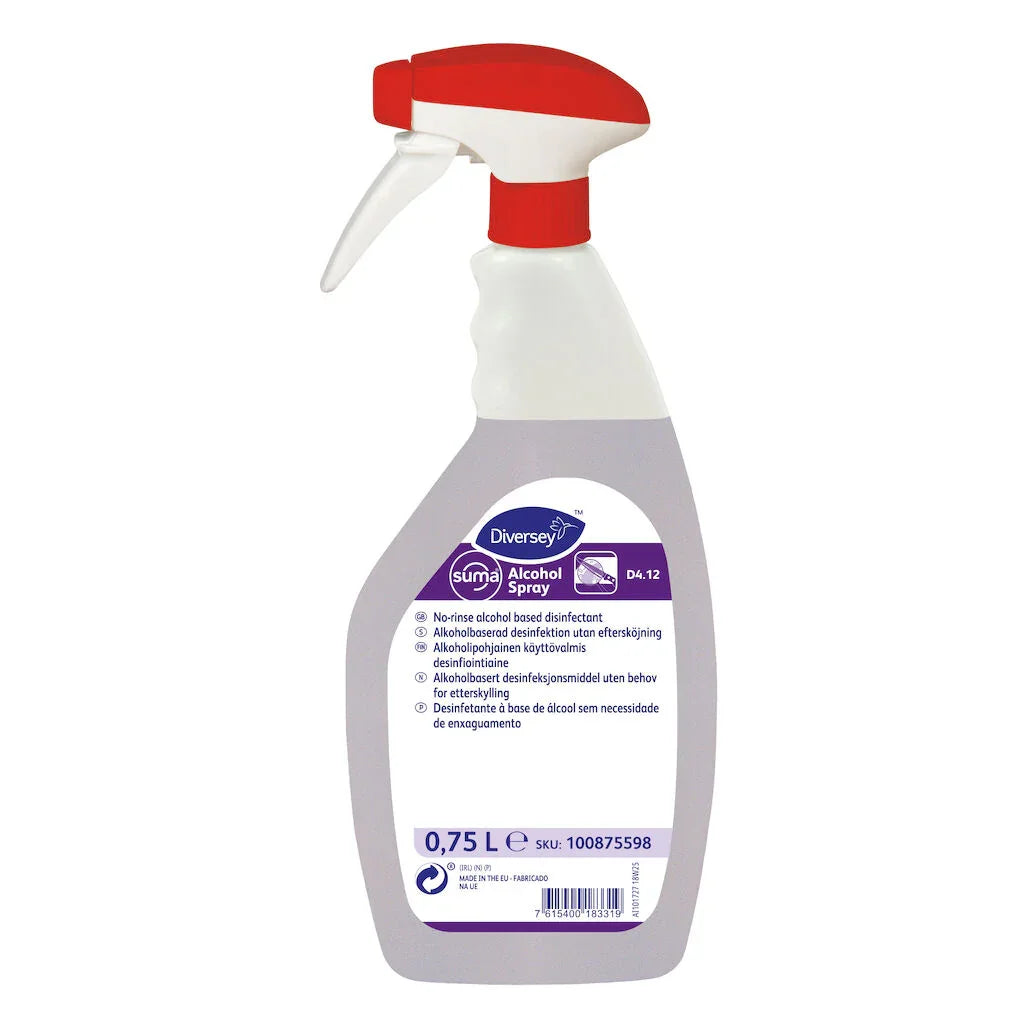 SUMA ALCOHOL SPRAY D4.12 Detergente Desinfetante Multiusos Hidroalcoolico Spray 750ml