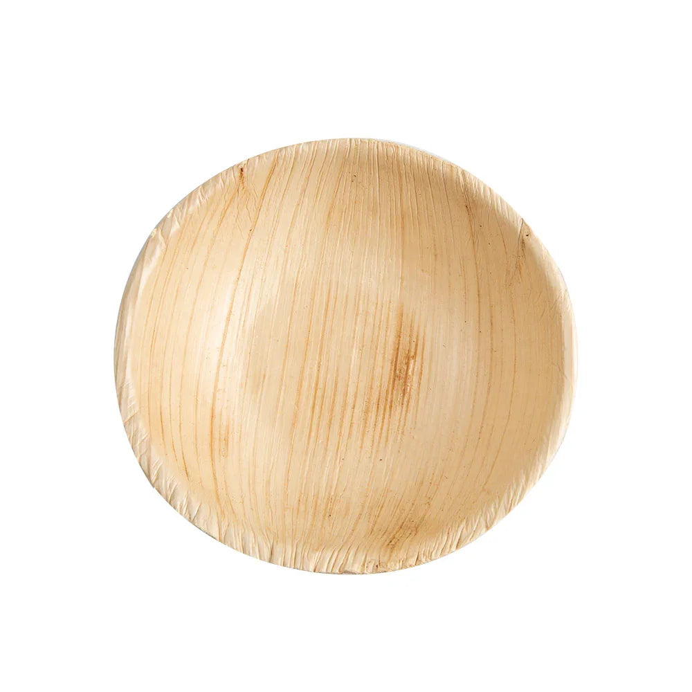 Mini Tijela Bowl de Folha de Palmeira, descartável, ideal para aperitivos e service de catering.