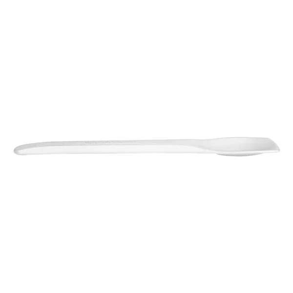 Colher Pequena cPLA para Gelado 10cm em cor branca, ideal para servir gelados, pack com 100 unidades.