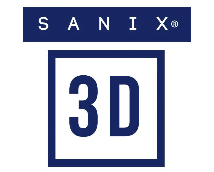 Logotipo de Desinfetante para Contentores de Higiene Feminina SANIX 3D da SUCITESA