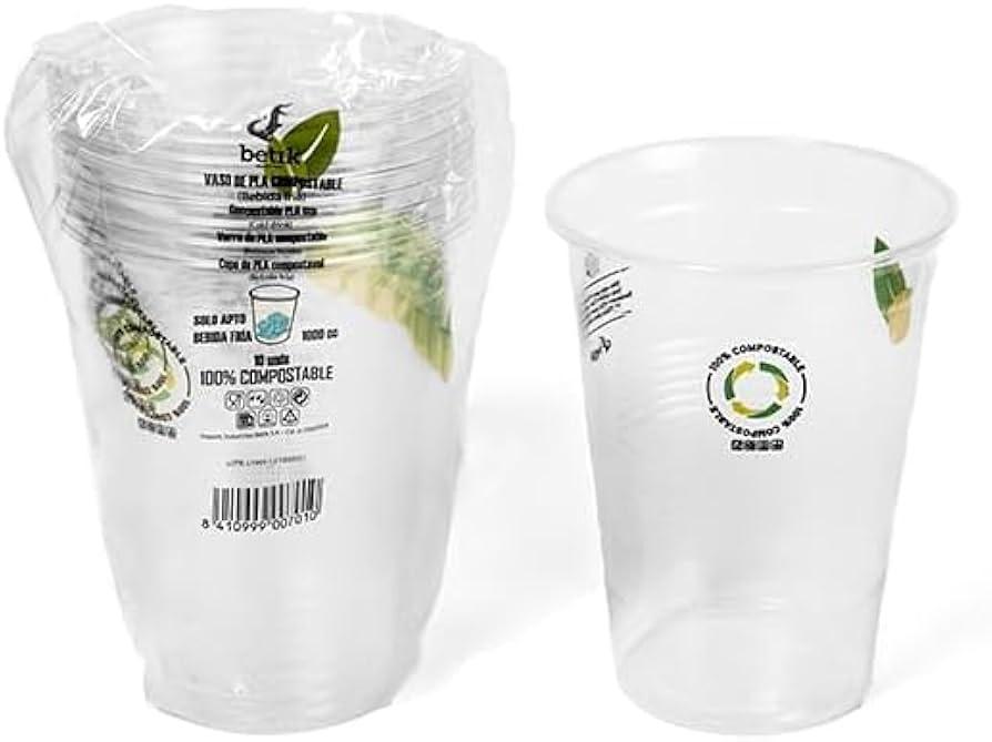 Copo de PLA Compostável Transparente 575ml | Pack de 50 unidades | Ideal para bebidas frias e mornas.