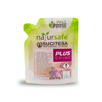 Detergente Limpador WC Ecológico Concentrado em Monodoses - NATURSAFE PLUS SHINE - embalagem de monodose