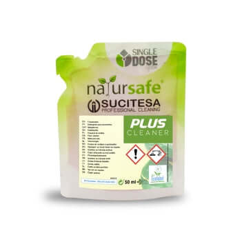 Detergente de Pavimentos Ecológico Concentrado em Monodoses | Pk16 | NATURSAFE PLUS CLEANER - Embalagem de 50 ml