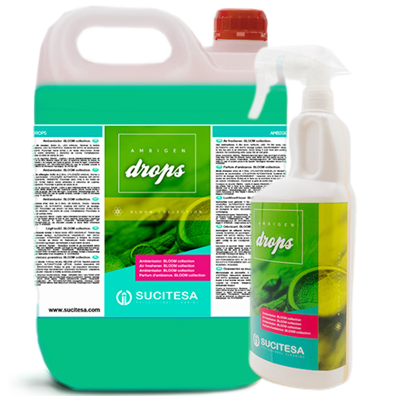AMBIGEN DROPS 750ml 5L Ambientador Liquido Profissional Concentrado Empresas Limpeza