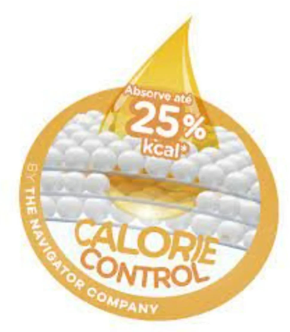 Selo do Rolo Papel de Cozinha 3F Amoos Calorie Control, absorve até 25% kcal, promovendo controlo de calorias.