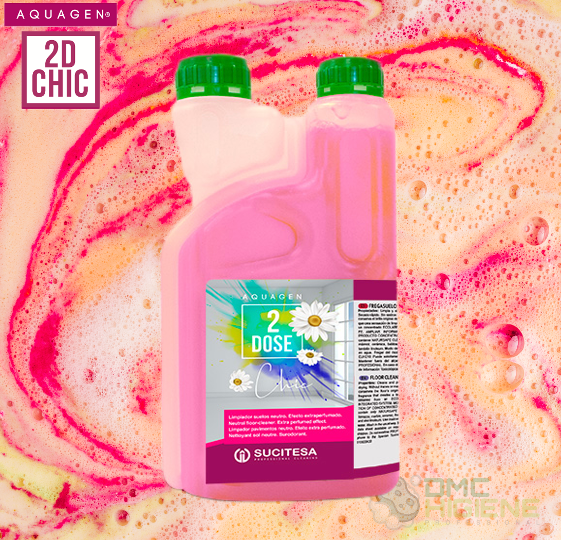 AQUAGEN 2D Detergente Pavimentos Neutro Extra Perfumado Dose Chic 1L