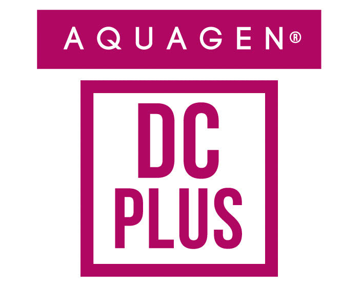 Logótipo Aquagen DC PLUS, produto decapante de ceras extra forte.