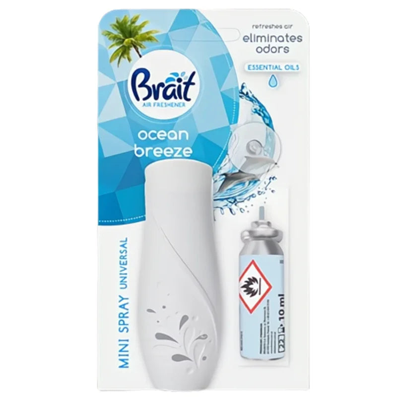 Recarga de Spray Ambientador Mini para Casa de Banho com aroma a brisa do oceano, duopack de 2x10ml.