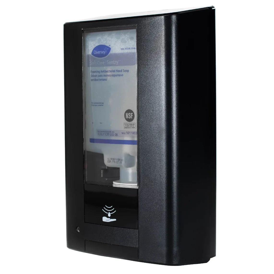 Dispensador de Sabonete Soft Care Intellicare em cor preta com visor e botão de ativação