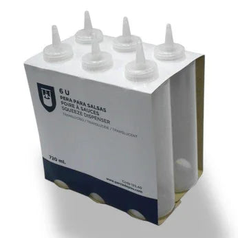 pack de 6 garrafas da Garrafa Doseadora Flexível com Aplicador 360ml