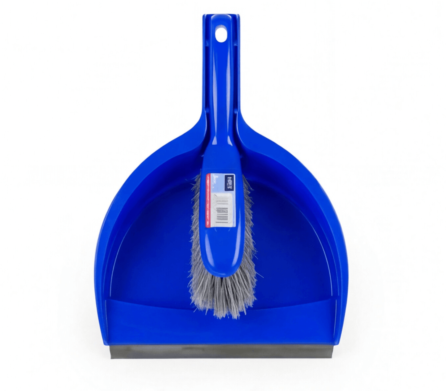 Conjunto de Vassoura + Pá do Lixo Pequena, conjunto prático para limpeza eficiente com pá do lixo azul e vassoura.