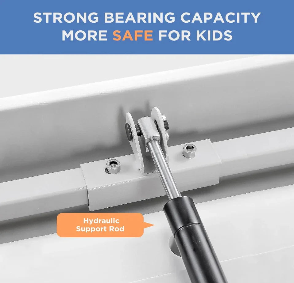 Fraldário Horizontal de Parede com capacidade de suporte robusta e design seguro para crianças