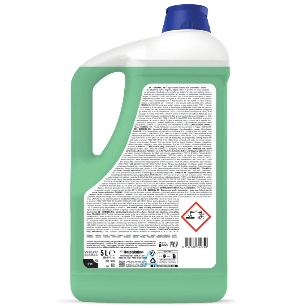 rótulo de Desengodurante Multiusos Forte Industrial 5 Litros
