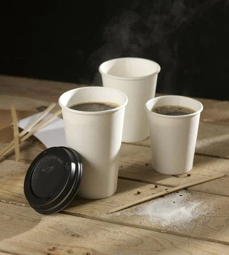 Copo Papel Branco Cartolina Cartão Kraft Bebidas Frias Quentes Café Água Sumo 90 200 240 360 480ml Take Away Restaurante Eventos Catering