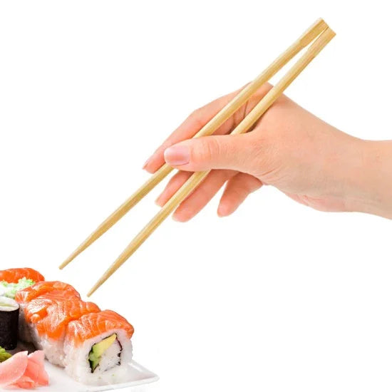 Pauzinhos Bambu Individuais 21cm Restaurantes Cozinha Asiática Japonesa Chinesa Wok Noodles Sushi Vietnamita