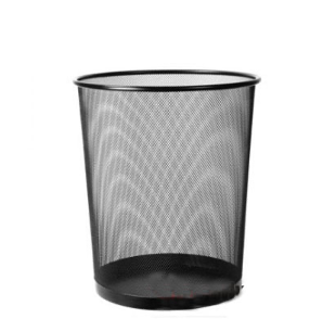 Papeleira Metal Rede Preta Escritório 13 litros Empresas