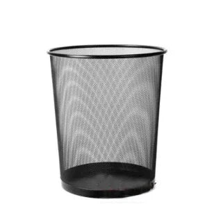 Papeleira Rede Metálica Preta Escritório Balde Lixo Empresas Profissional
