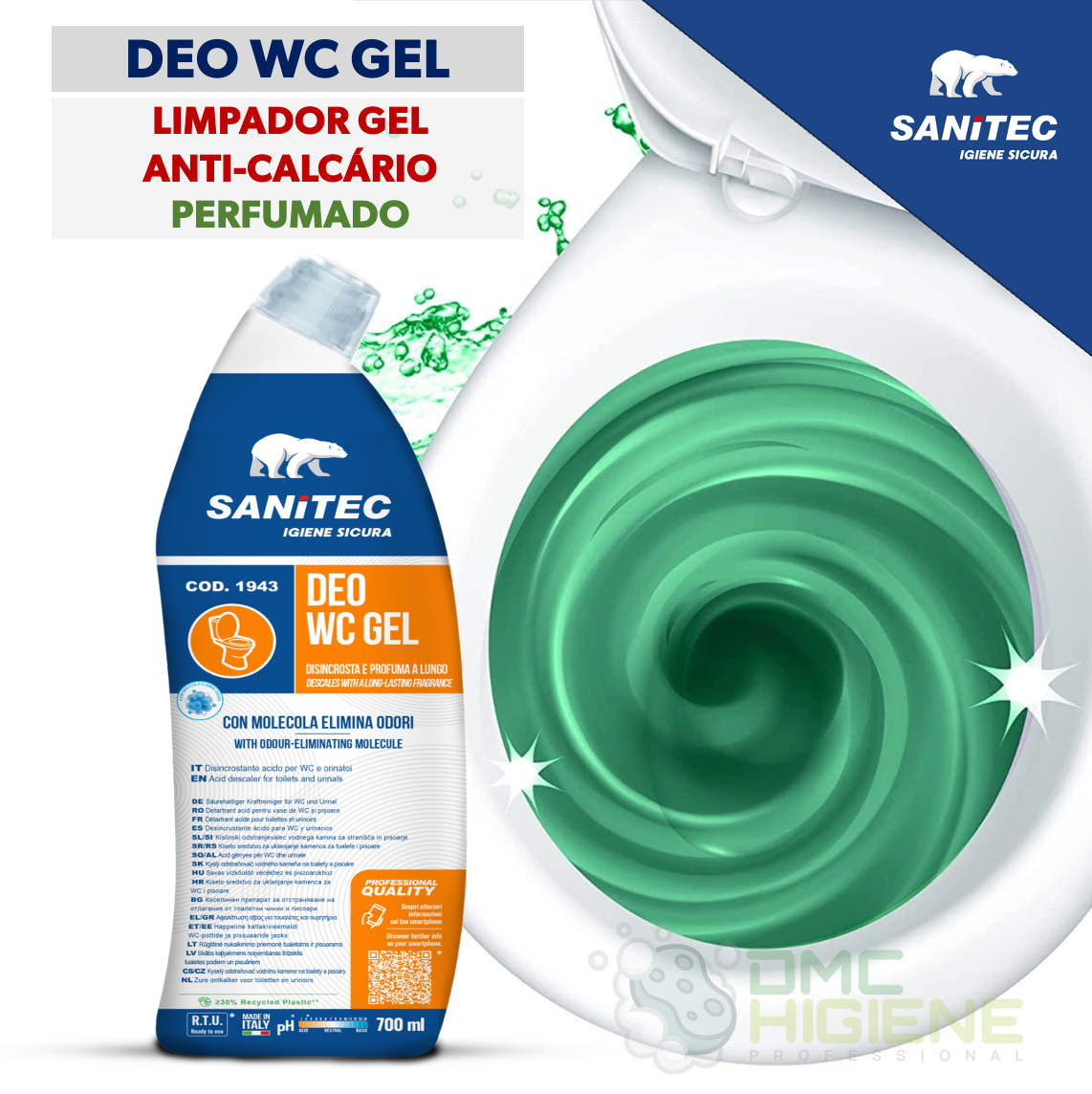 SANITEC BLU POWER WC GEL 700ml