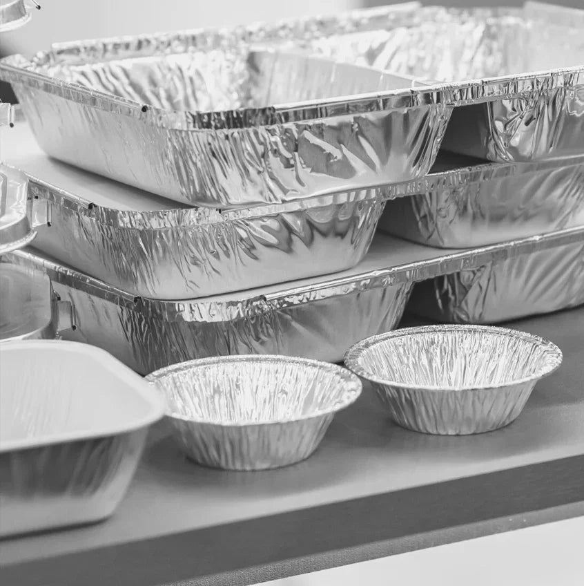 Embalagem Alumínio Retangular 500ml 980ml 1500ml 2200ml Take Away Forma Comida Restaurante Churrasqueira