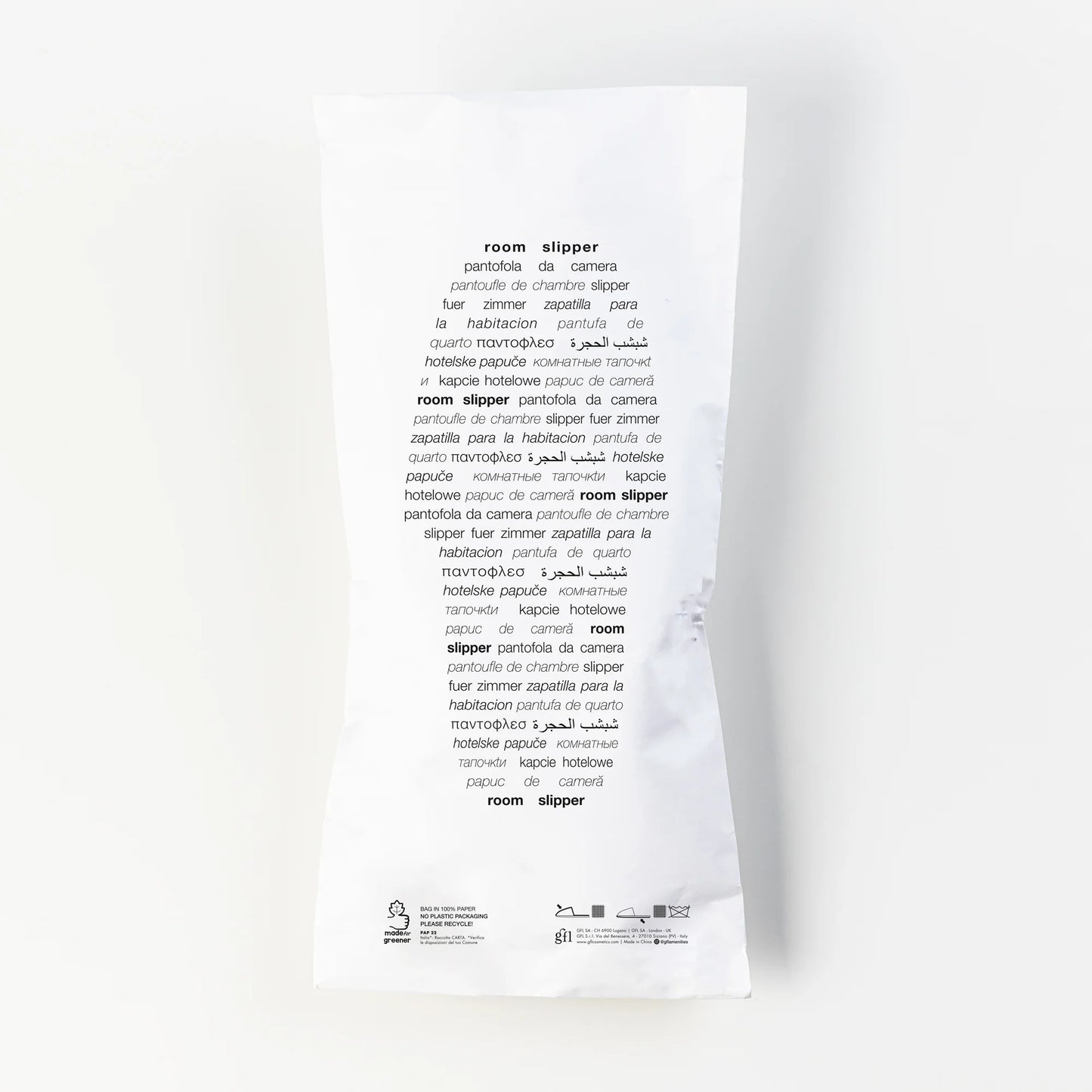 GFL SLIPPERS LUXE (100 Pares)
