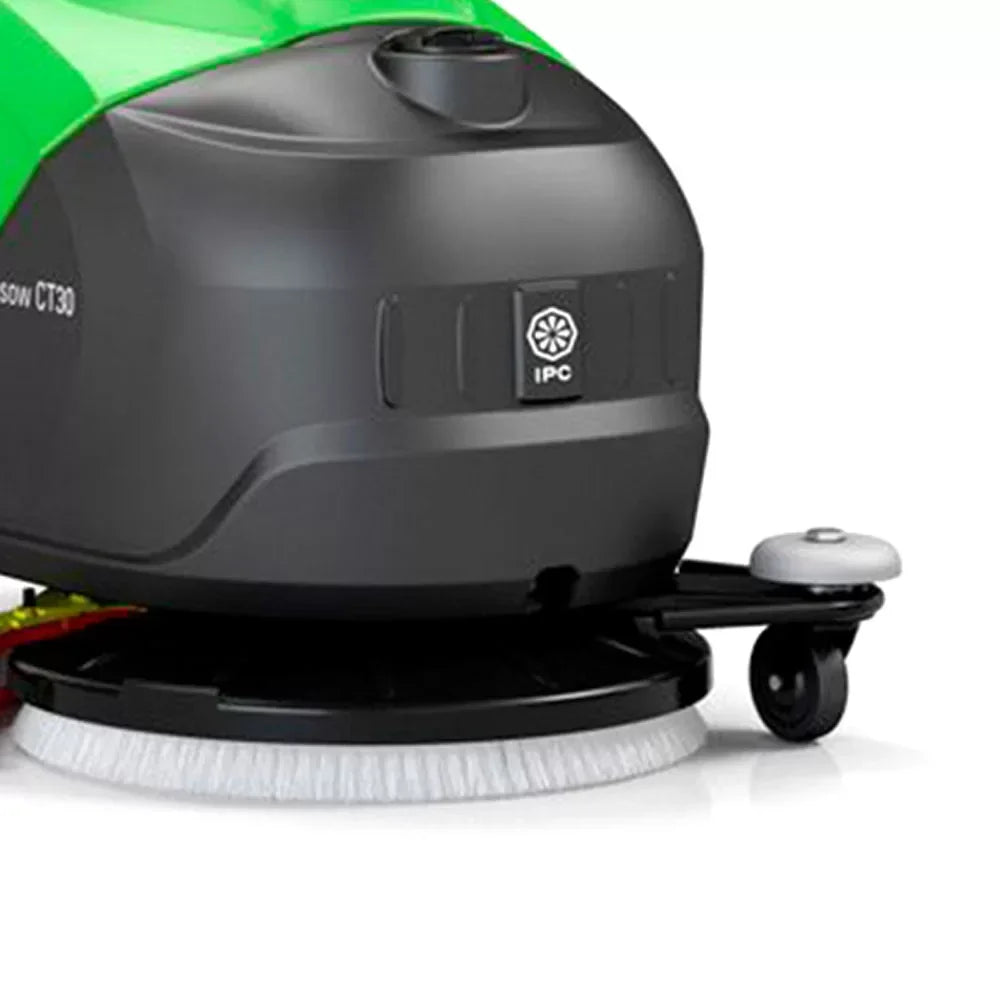 Máquina Lavadora de Pavimentos IPC CT30 C45 com escova na base, ideal para limpeza eficiente de pavimentos.