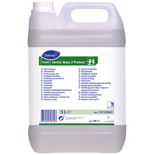 JONTEC BASE 2 PROTECT DIVERSEY Cera Autobrilhante Profissional Pavimentos Duros Garrafão 5L