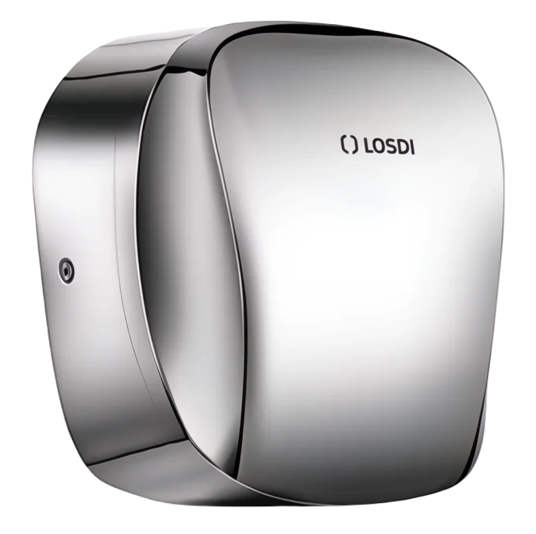 Secador Mãos Elétrico Inox LOSDI BLINDER CS-650-I/X Aço Inox Brilhante Casas de Banho Parede Mural Empresas