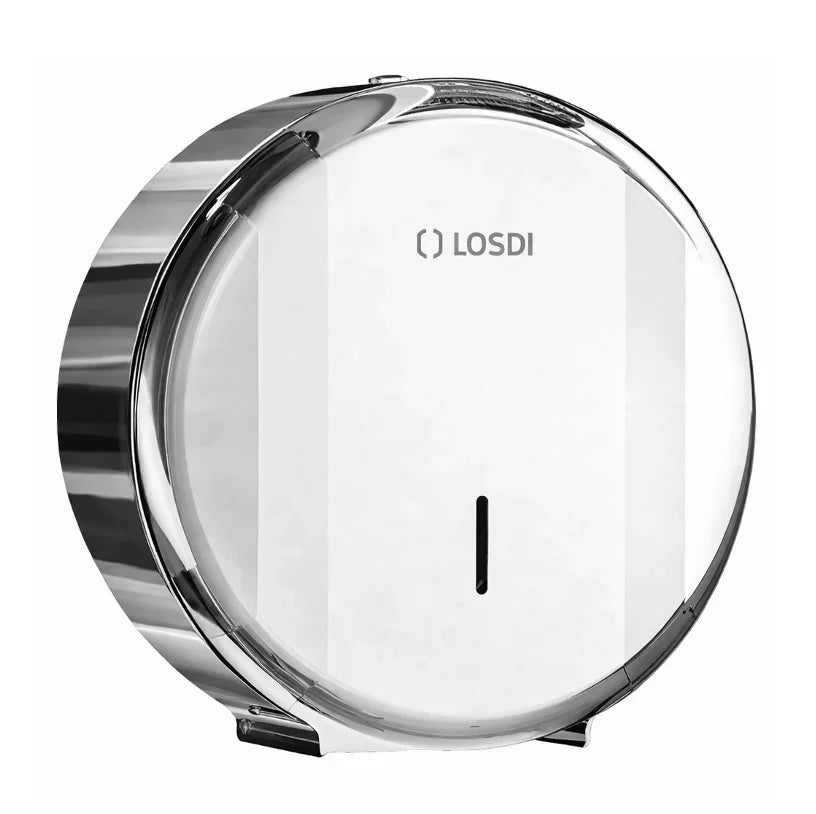 Dispensador Papel Higiénico Jumbo Inox Brilhante Rolo Papel Industrial Empresas Casa de Banho LOSDI ELEGANCE brilho