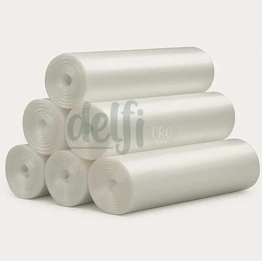 Saco Lixo Transparente Rolo 140L Empresas Profissional Sacos Tratamento Resíduos Reciclagem