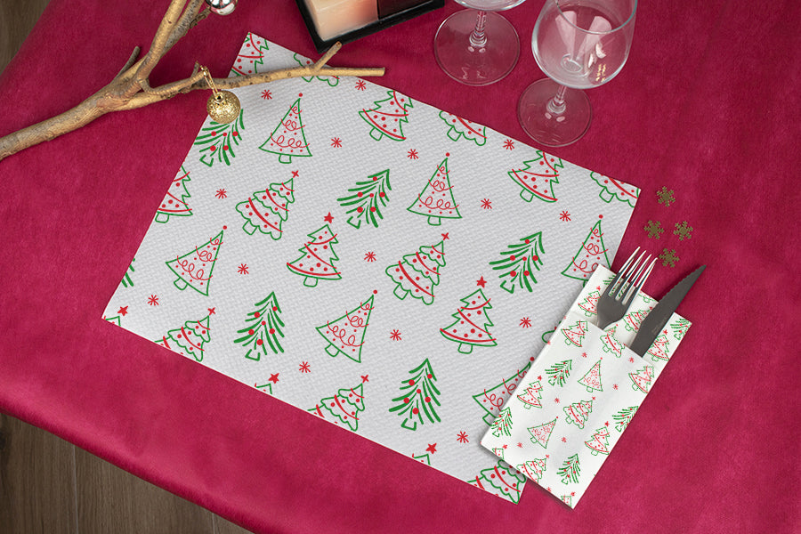 Toalhas Mesa Individuais 30x40cm Decoração Natal Restaurante Eventos Catering Festas Hotelaria Empresas