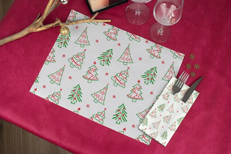 Toalhas Mesa Individuais 30x40cm Decoração Natal Restaurante Eventos Catering Festas Hotelaria Empresas