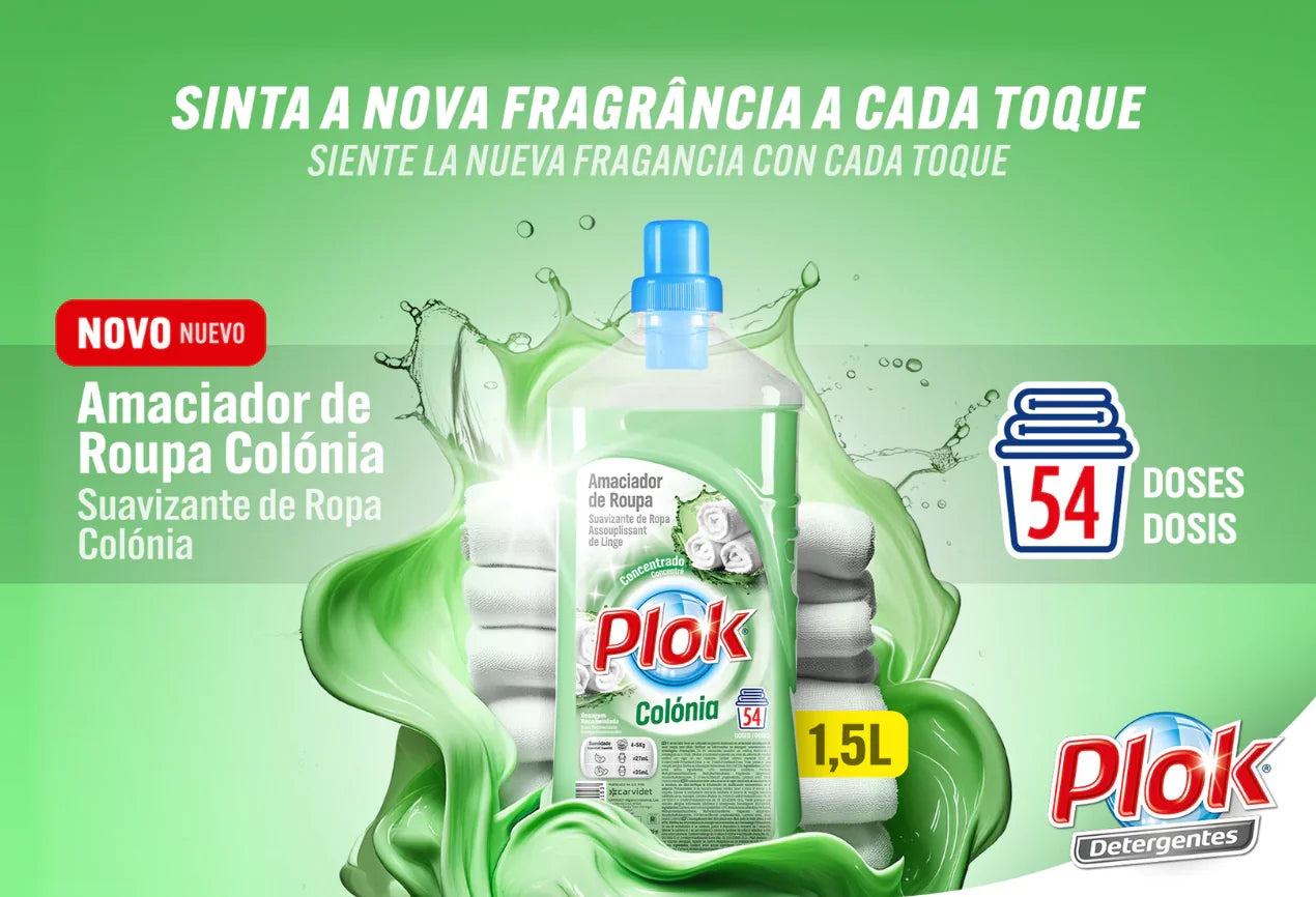 imagem comercial de Amaciador da Roupa Concentrado Plok Colónia 54 doses
