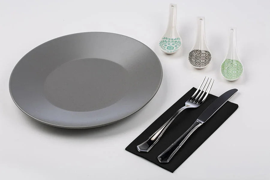 GUARDANAPO PRETO 40x40 DOBRADO PPP 1/8