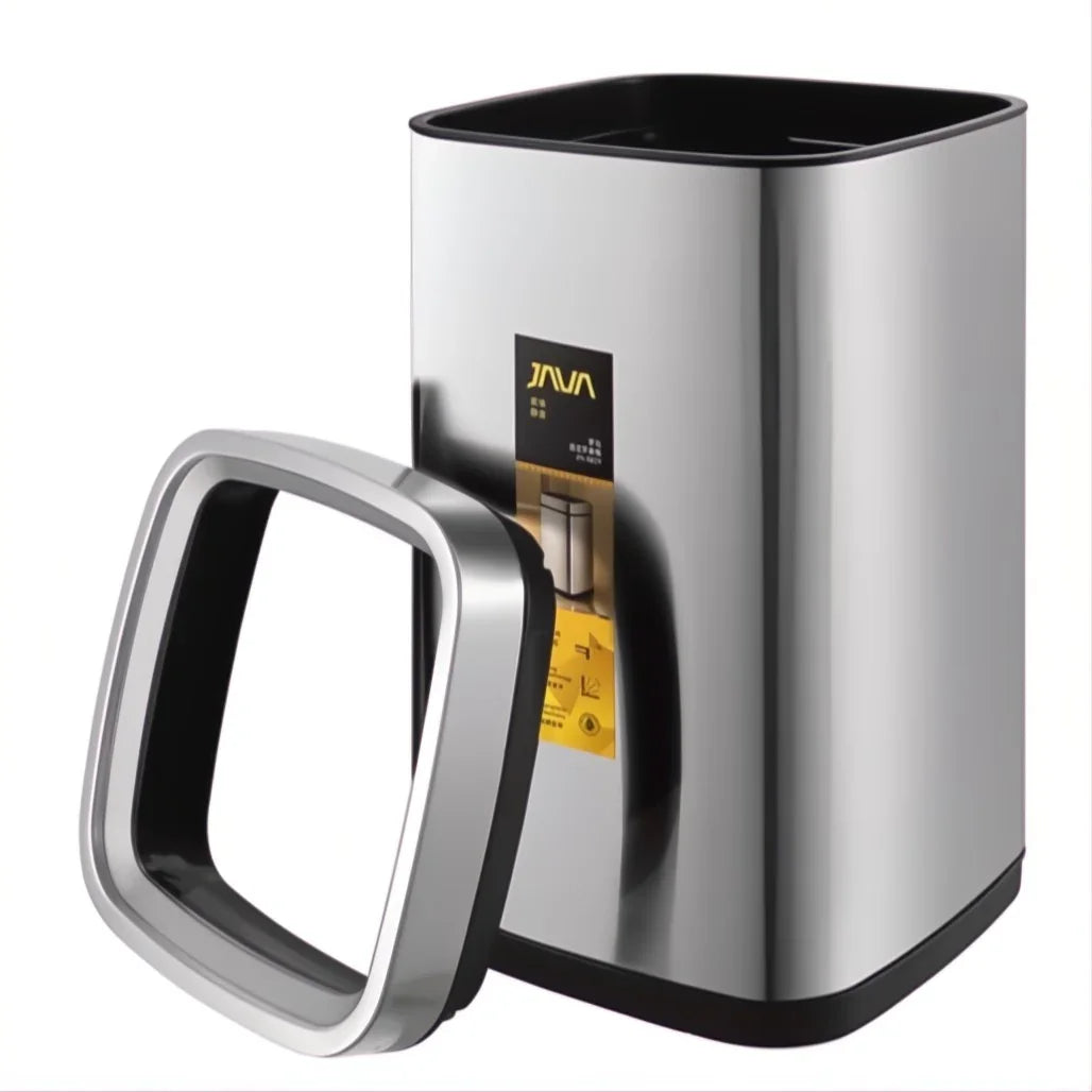 Papeleira Lixo Balde Inox Escovado Aberto 12 Litros Profissional Quarto Hotel Escritório Alta Qualidade Empresas