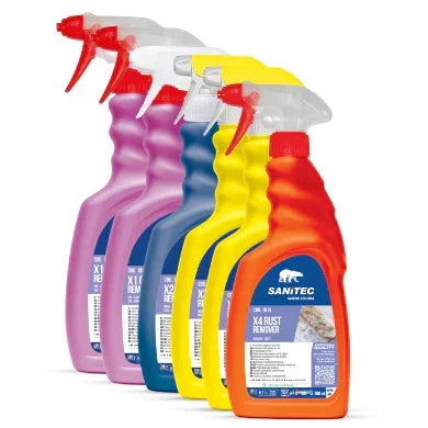 Kit de 6 Sprays Tira-Nódoas Profissionais da marca SANITEC X REMOVER