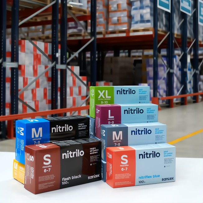 DELFI PRO LUVAS DESCARTÁVEIS Nitrilo Vinil Latex Pack 100 Luvas