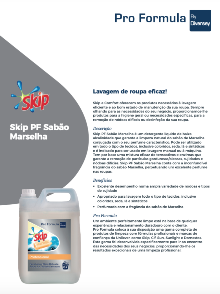 SKIP PRO SABÃO MARSELHA Ficha Técnica