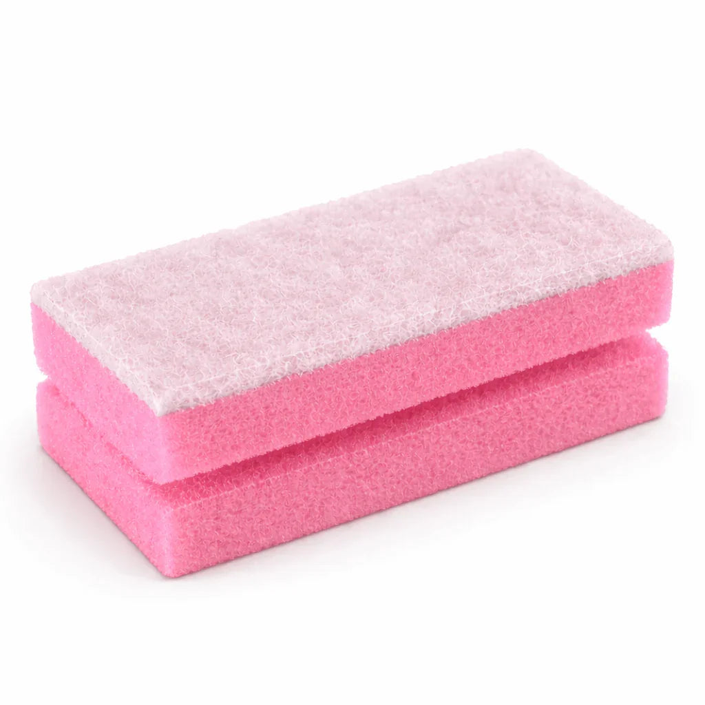 Esfregão Esponja Salvaunhas Profissional em cor rosa, ideal para limpeza intensiva em cozinhas e restaurantes.