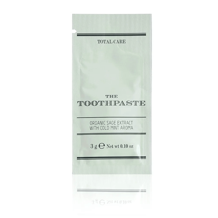 Kit Dentífrico GFL - saché de pasta de dente com extrato de sálvia e aroma de hortelã, 3g.