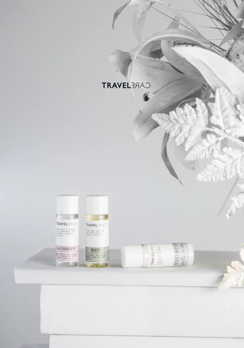 Loçao Hidratante Corporal Travelcare 5L com produtos Travelcare para uso em hotéis e alojamentos locais