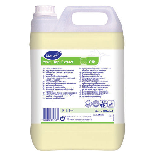 TAPI EXTRACT Detergente Concentrado Profissional Tapetes Sofas Alcatifas Estofos Garrafão 5L DIVERSEY TASKI