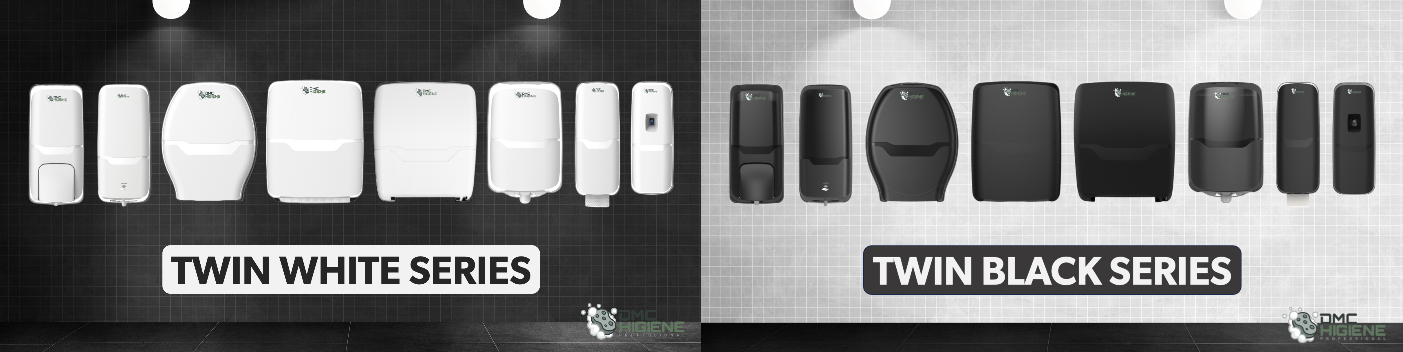 Dispensadores Papel Linha TWIN ABS Preto Branco Gel Mãos Sabonete Liquido Toalhas Zig-Zag Pape Higiénico Jumbo