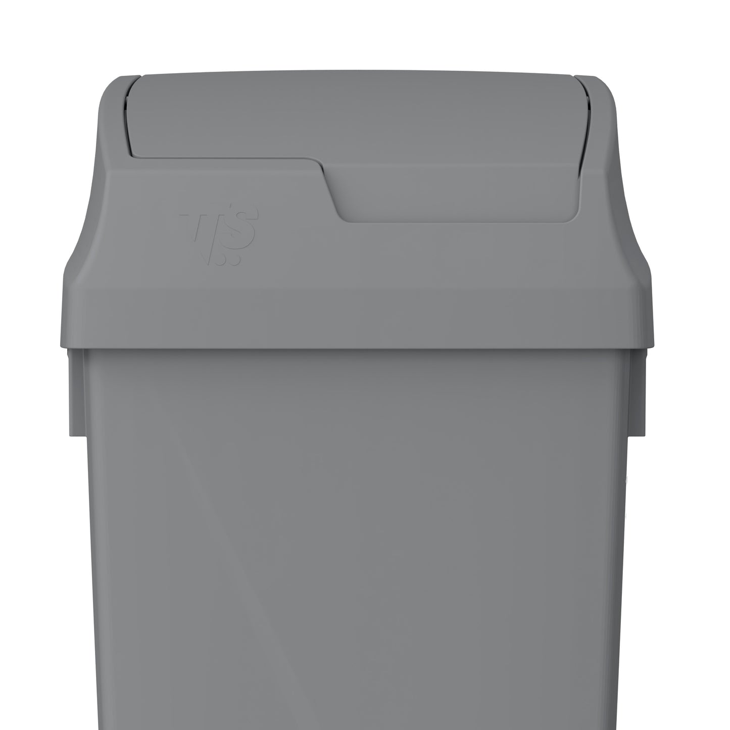 Papeleira Cinzenta com Tampa Basculante Profissional 50 Litros