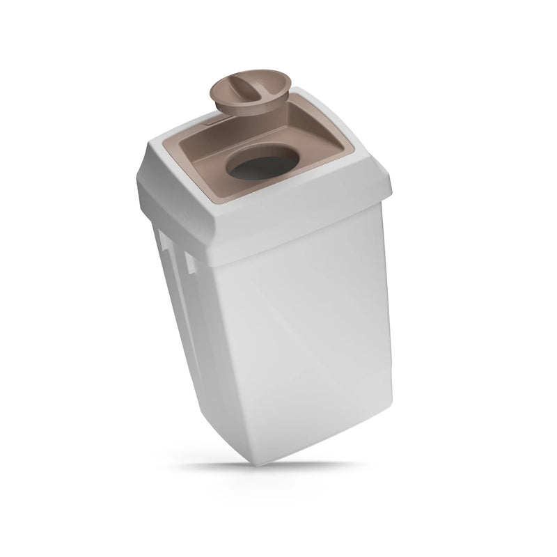 Papeleira com Tampa Reciclagem com design minimalista e capacidade de 50L para separação de resíduos.