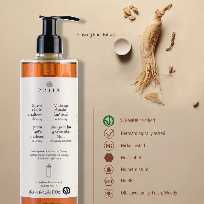 Sabonete Líquido Revitalizante com Ginseng PRIJA 5L