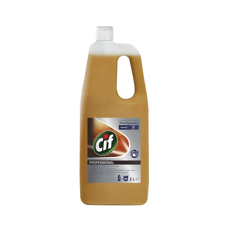 Garrafa de 2 Litros de Detergente Pavimentos Madeira com Sabão Cif Profissional
