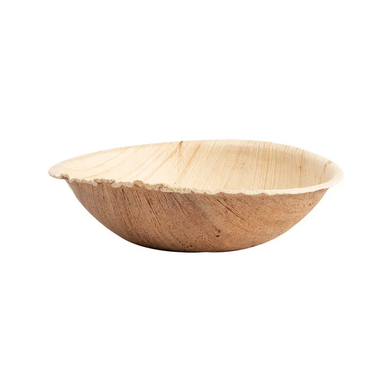 Mini Tijela Bowl de Folha de Palmeira, tigela descartável de palmeira Areca, ideal para aperitivos e festas.