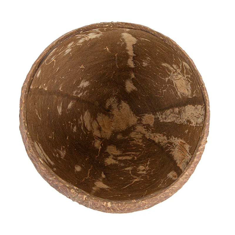 Bowl Redondo de Côco 350ml, interior da tigelaAreca em casca de côco natural, ideal para serviço de mesa.
