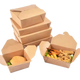 Embalagem Plana Kraft Take Away Comida Delivery 750ml 1250ml 1450ml 1990ml Vários Tamanhos Restaurantes
